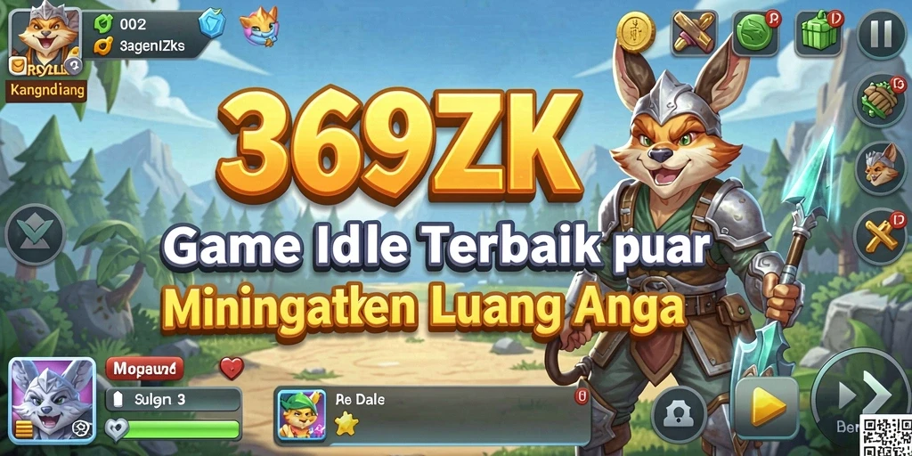 Screenshot gameplay 369ZK menampilkan karakter yang berkembang pesat dalam mode Idle.