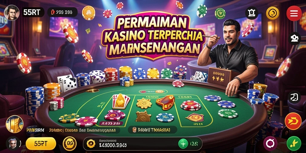 Tampilan menakjubkan dari game Kasino 55RT yang memukau.