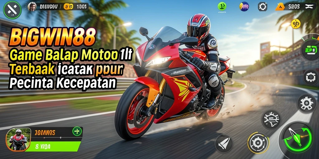 Tampilan menarik dari gameplay balapan motor di BIGWIN88.