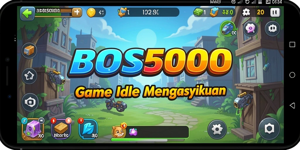 Screenshot utama BOS5000 menampilkan gameplay Idle yang menarik.