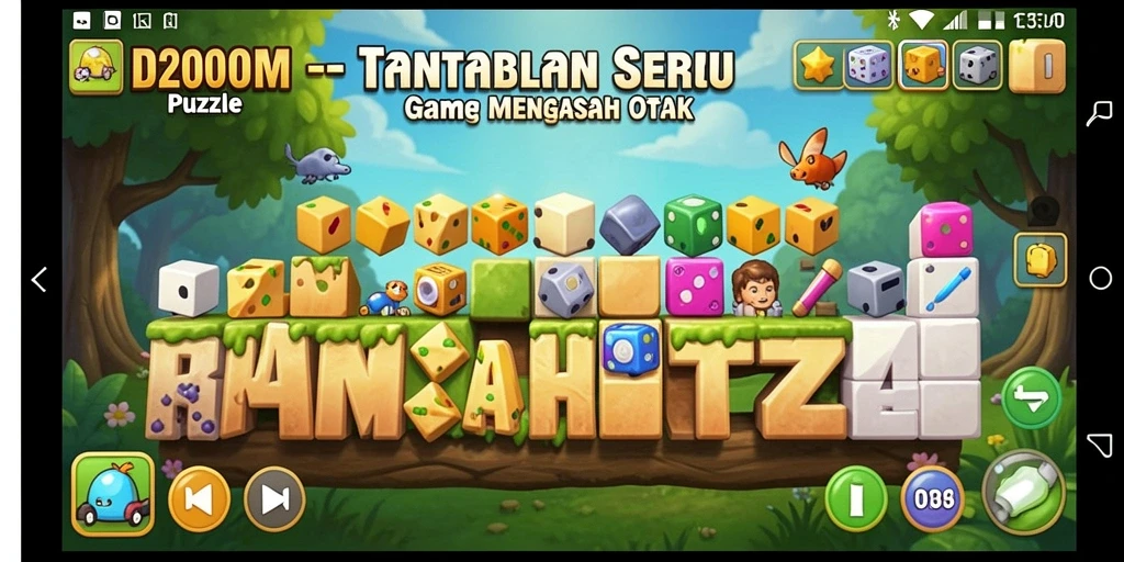 Tampilan gameplay D200M dengan berbagai teka-teki menyerang otak.