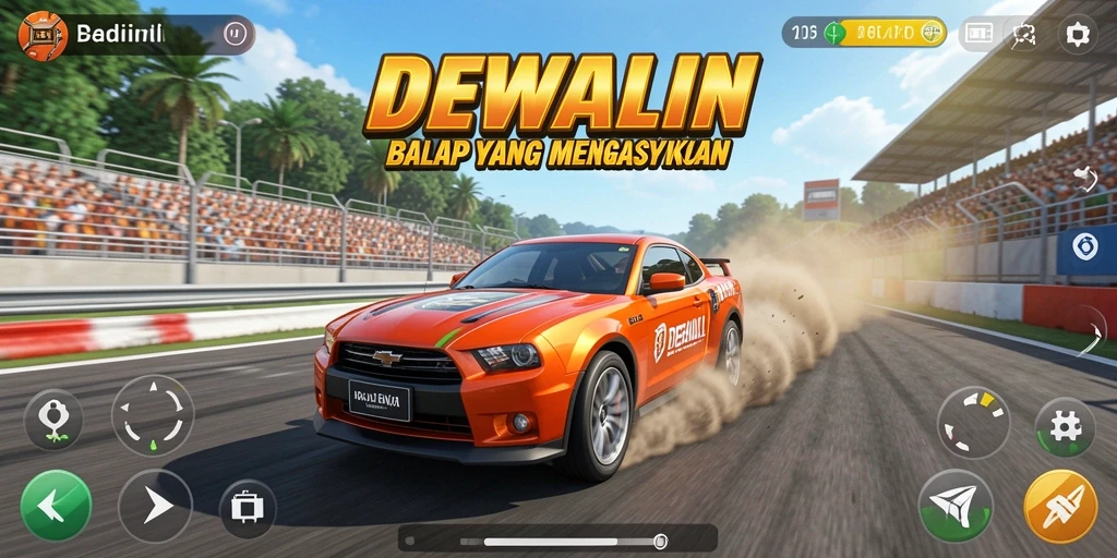 Gameplay balap seru dan menegangkan dari DEWALIN.