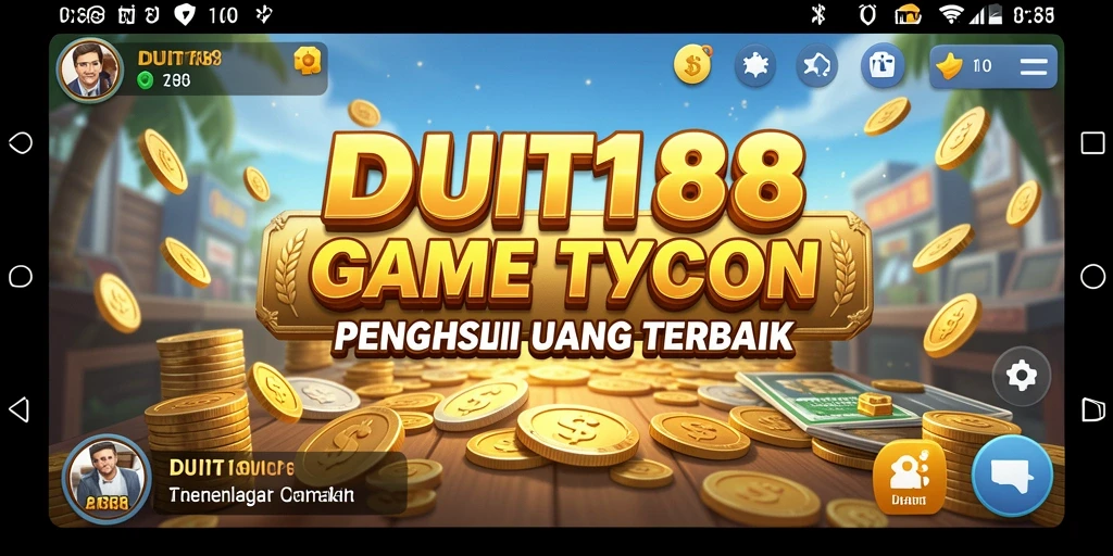Tampilan gameplay <strong>DUIT188</strong> yang menampilkan pengelolaan bisnis Tycoon.