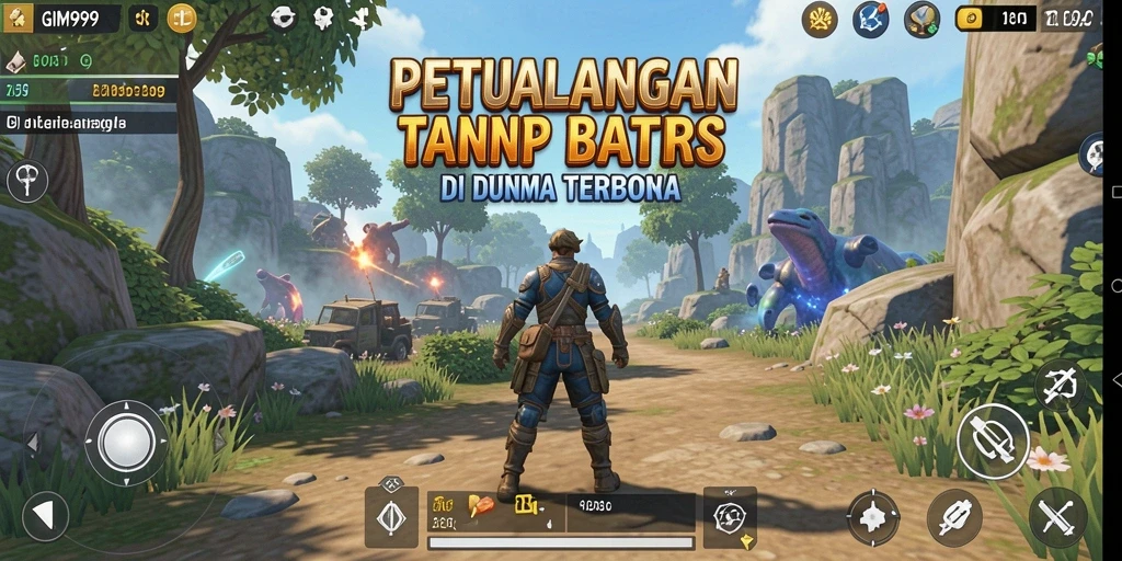 Tangkapan layar menampilkan aksi seru dalam dunia terbuka.