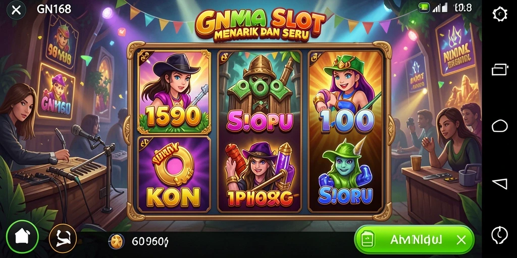 Tampilan gameplay GN168 yang seru dan menegangkan.