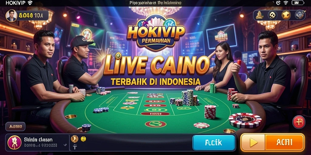 Gameplay menarik HOKIVIP dengan dealer profesional di Live Casino.