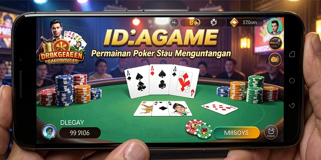 Tampilan gameplay poker di IDAGAME yang menarik dan interaktif.