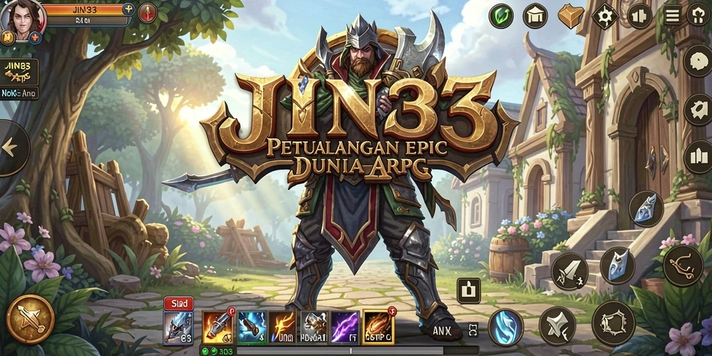 Screenshot memukau dari gameplay ARPG JIN33 yang mendebarkan.