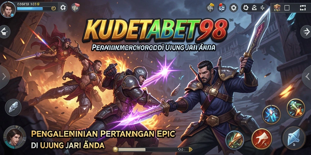 Screenshot menunjukkan pertarungan seru di arena KUDETABET98.