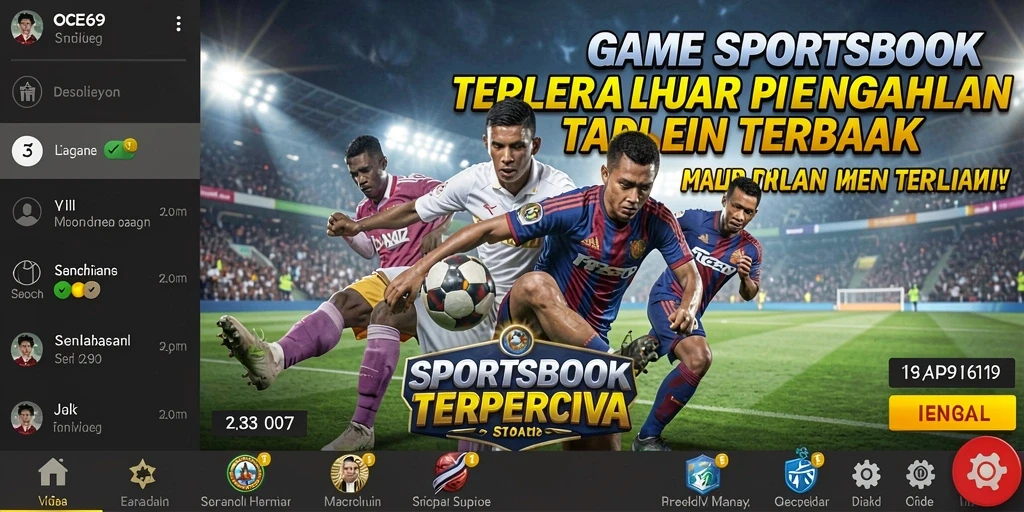 Screenshot gameplay OCE69 yang menampilkan fitur taruhan langsung.