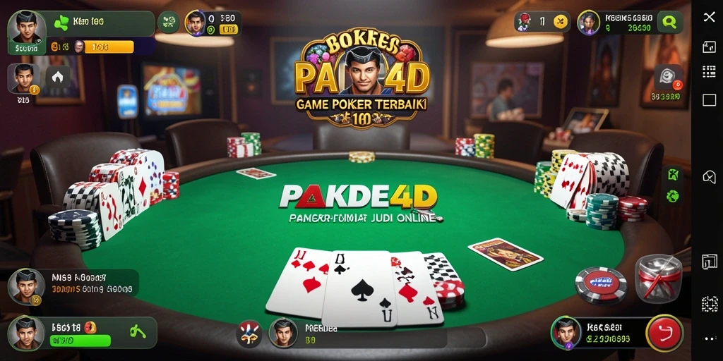 Tampilan menarik dan seru dari gameplay Poker PAKDE4D.