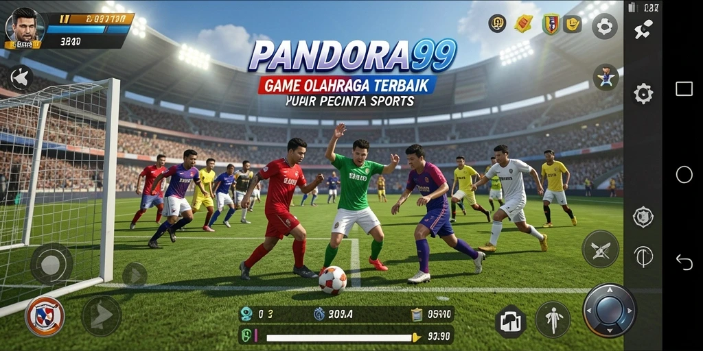 Tangkapan layar PANDORA99 menampilkan aksi seru dalam permainan olahraga.