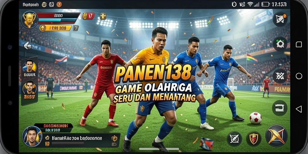 Tampilan gameplay seru dalam PANEN138 dengan aksi olahraga yang mendebarkan.