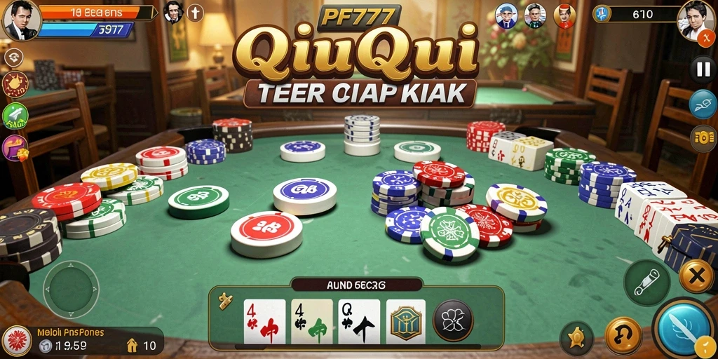 Screenshot gameplay PF777 menampilkan keseruan bermain QiuQiu.