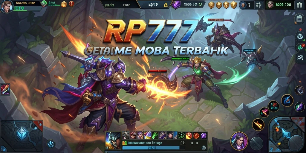 Tampilan seru dari gameplay epik RP777 dengan pertarungan intens.