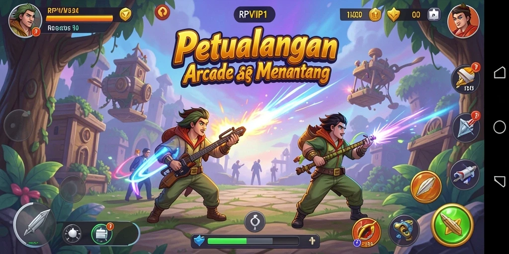 Screenshot RPVIP1 menampilkan aksi seru dalam gameplay Arcade.