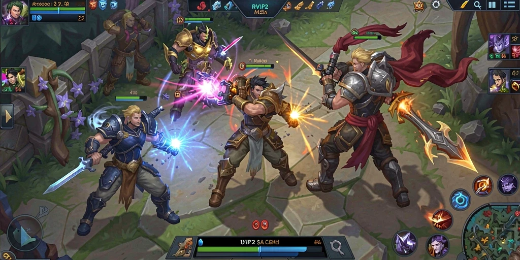 Tampilan gameplay seru dalam RVIP2 dengan aksi tim yang epik.