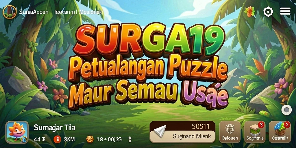 Screenshot utama dari SURGA19 menampilkan gameplay puzzle yang mengasyikkan.