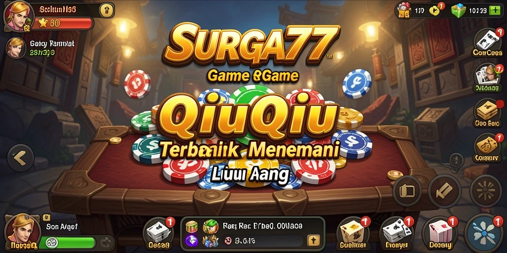 Tampilan aksi seru gameplay QiuQiu di SURGA77