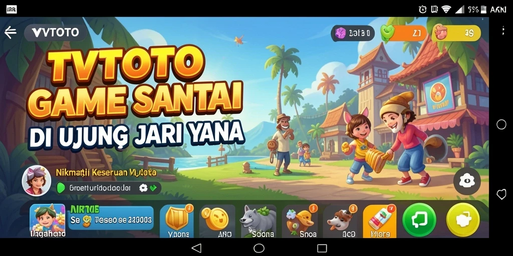 Screenshot utama TVTOTO menampilkan gameplay yang menyenangkan dan santai.