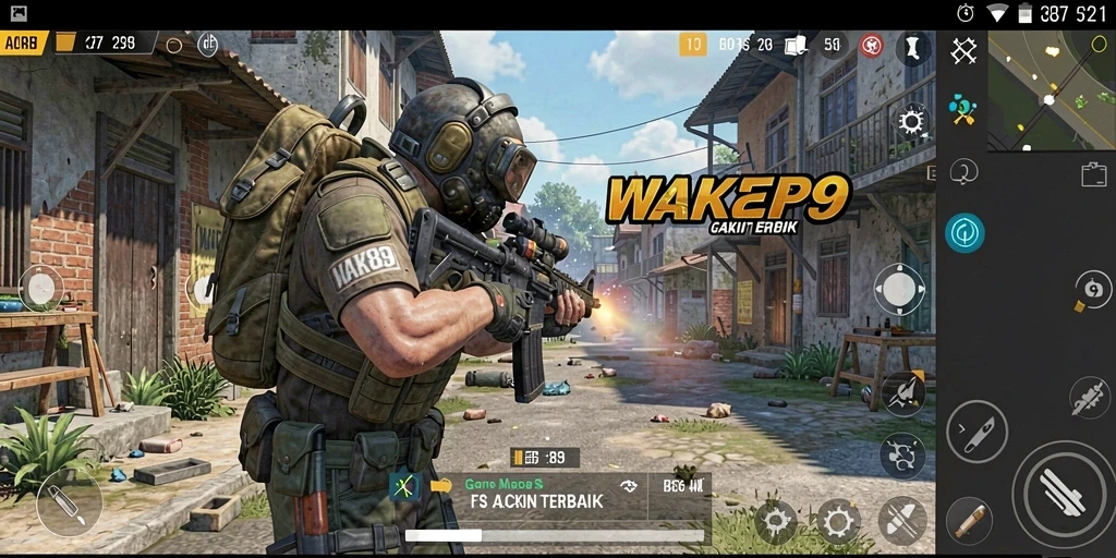 Tampilan menakjubkan dari gameplay WAK89 yang intens.